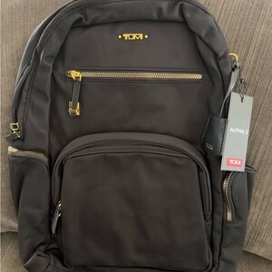 TUMI Carson Black Backpack Gold Hardware